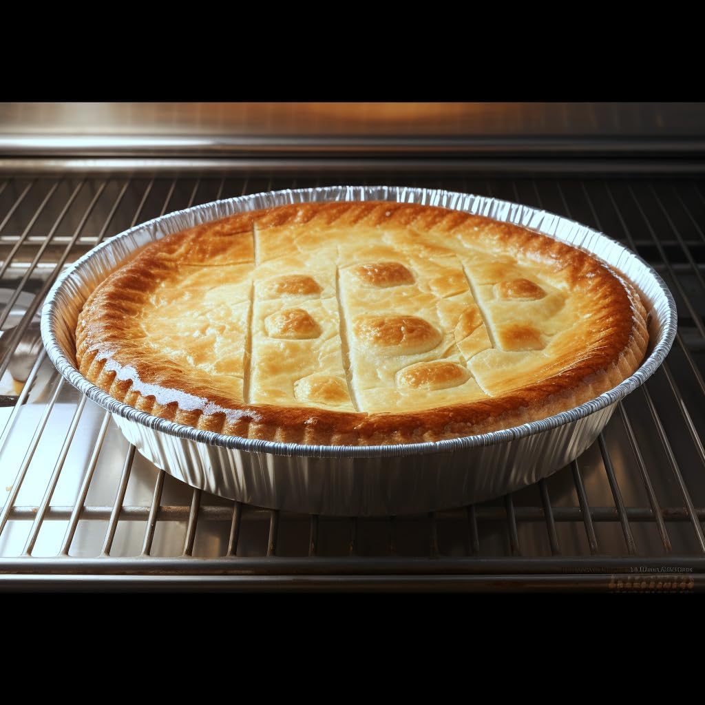 FUNSTITUTION Round Disposable Aluminum Pie Pans (30 Pack) - 7 Inch Disposable Pie Pans - Round Aluminum Foil Pans For Baking, Grilling, Cooking, Storing, Prepping