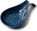 Spoon Rest for Stove Top, Kitchen Spoon Holder, Navy Blue Spoon Rest for Counter, Ceramic Cooking Utensil Rest for Spatula, Ladle, ANTIS'S HOME