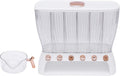 Food Storage Containers with 6 Divisions,Wall mounted 6 Grid Beans Dispenser,22Lbs Cereal Containers for Storing Flour & Sugar & Rice & Cereals & Nuts & Beans & Coffee