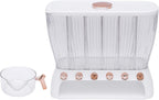 Food Storage Containers with 6 Divisions,Wall mounted 6 Grid Beans Dispenser,22Lbs Cereal Containers for Storing Flour & Sugar & Rice & Cereals & Nuts & Beans & Coffee