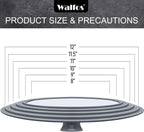 Universal Lid for Pots, Pans and Skillets - Walfos Tempered Glass Pan Lid with Heat Resistant Silicone Rim, BPA Free Large Pot Lids Fits 8" to 12" Diameter Cookware, Dishwasher-Safe, Grey