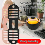 Silicone Lid Lock Strap for Crockpot Slow Cooker (6/7/8 Quart) - Universal Crockpot Lid Holder & Rubber Strap Alternative | Heat-Resistant, No-Spill Design Transport Accessories (Pink+Black)
