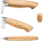 Cangshan OLIV Series 4-Piece HUA Knife Block Set, Forged Swedish 14C28N Steel, Maple Block, 501677
