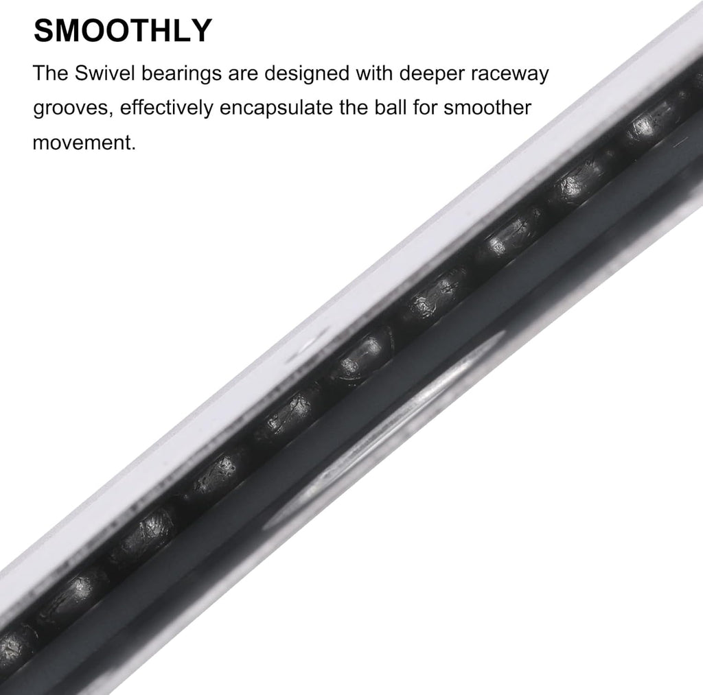 4Pack 5.5" Lazy Susan Hardware 5/16" Thick Round Rotating Bearing Plate, Silver Swivel Plate Base 300lbs Capacity Lazy Susan Turntable Bearing Base for Rotating Table, Serving Tray, Kitchen