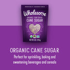 Wholesome Sweeteners 4-Pound Organic Cane Sugar, Fair Trade, Non GMO, Gluten Free & Vegan for Baking and Sweetening, 6 Pack