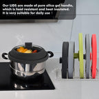 Microwave Splatter Cover Glass Cover Guard Lid with Collapsible Silicone for Food Pot Plate Cover 9.8 inch Black