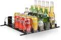 Upgraded Drink Organizer for Fridge – Adjustable Width Soda Can Organizer with Automatic Glide, Space-Saving Refrigerator Can Dispenser Holds Up to 25 Cans – Drink Holder for Fridge (5 Rows, Black)