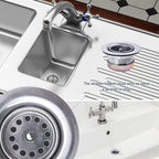 Junior Duo Bar/Pre Sink Stainless Steel Strainer Assembly W/Basket Strainer