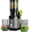 Ventray Cold Press Juicer, 5.12'' Extra Large Feed Chute Slow Masticating Juicer for Whole Vegetables & Fruits, 250w, High Juice Yield, Easy to Clean, with Brush, Fit for Batch Juicing