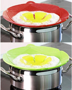2 Pack Spill Stopper Lid Cover, 10.2 inch and 11 inch, Boil Over ‎Spill Stopper, Microwave Splatter Food Cover, BPA-Free Silicone Lids and Dishwasher Safe, for Home Kitchen