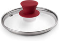 Cuisinel Glass Lid with Steam Vent Hole - 6"-Inch/15.24cm - Compatible with Lodge Cast Iron Skillet Pan - Fully Assembled Universal Replacement Cover - Tempered, Oven Safe - Reinforced Stainless Rim