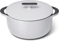 Caraway Enameled Dutch Oven - 6.5 qt Cast Iron Dutch Oven With Lid - 3 Layer Enamel Coating - No Seasoning Required - Compatible With All Stovetops - Oven Safe - No Forever Chemicals - Gray
