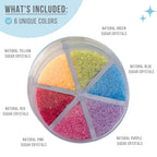 Sweets Indeed Sprinkles 6 Cell Edible Sprinkle Mix Jimmies Perfect for Cake Decorations Baking Ice Cream Cookies Cupcake Topper (Rainbow Sugar)