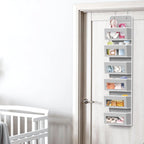 SIMPLE HOUSEWARE 6 Clear Window Pocket Over Closet Door Storage Hanging Organizer for Bedroom, Bathroom, Pantry, Gay