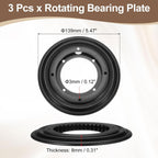 uxcell 3Pcs 5.5 Inch Rotating Bearing Plate, Swivel Plate Stand Lazy Susan Hardware Round Turntable Base Tray for Table Serving Tray Revolving Shelve, Black