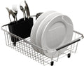 Adjustable Over Sink Dish Rack Stainless Steel Dish Drying Rack On Counter or in Sink, Rustproof