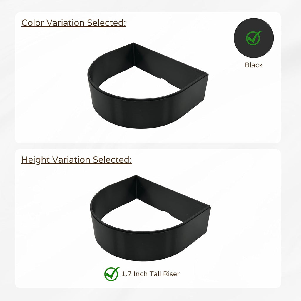 Drip Tray Mug/Cup Riser Made for the Keurig to Reduce Splashes - Riser Only (Black, K-Cafe 1.7 inches Tall)