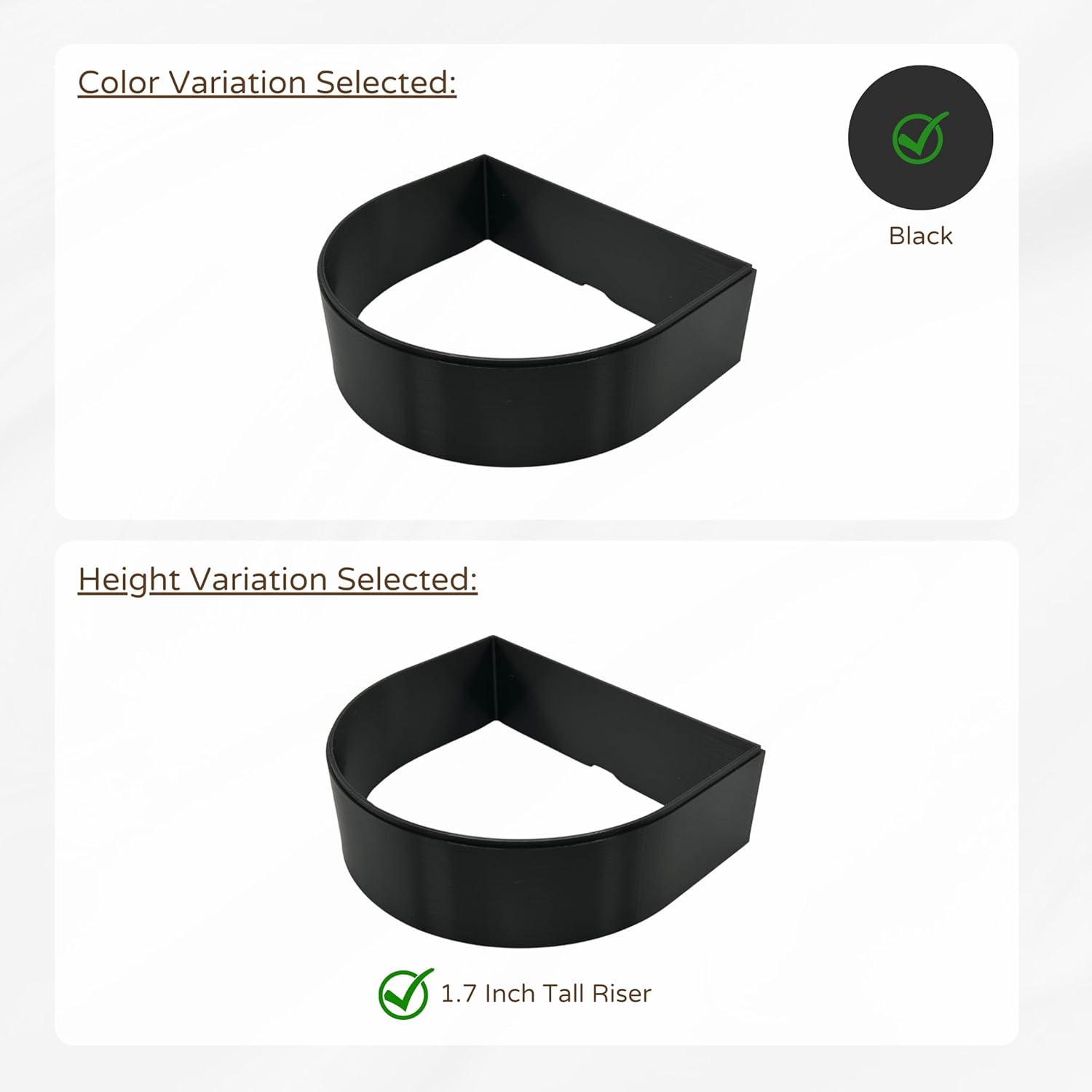 Drip Tray Mug/Cup Riser Made for the Keurig to Reduce Splashes - Riser Only (Black, K-Cafe 1.7 inches Tall)