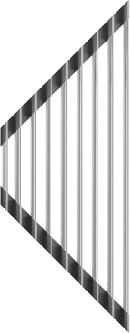Dowell Over The Sink Roll Up Triangle Dish Drying Rack, 304 Stainless Steel, 9 Tubes, Dishwasher Safe, Food Safe, Heat Resistant, Foldable, Space-Saving, Sturdy, Multi-Purpose Sink Organizer