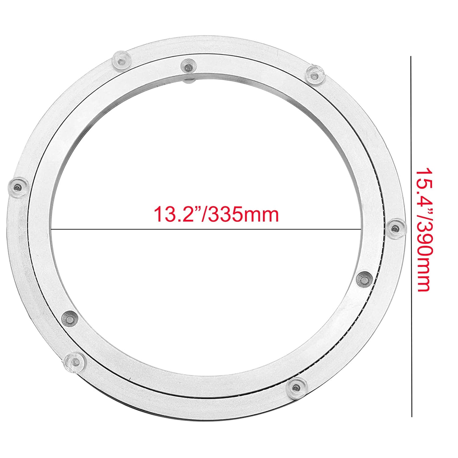 Aluminium Alloy Turntable Bearing, Heavy Duty Swivel Turntable Lazy Susan Rotating Bearing Turntable Round Dining Table Smooth Swivel Plate Hardware, 16"