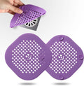 2 Pack Drain Hair Catcher Silicone Drain Protector Bathroom Accessories Hair Stopper Drain Cover for Shower Kitchen Bathroom Tub Deep Purple
