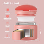 14.5oz Soup Thermo for Hot Food Kids Vacuum Insulated Food Jar Twist-Free Soup Thermo for Hot Food Kids Leakproof Stainless Steel Wide Mouth Lunch Container (Pink)