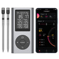 Wireless Meat Thermometer with Smart Timer & APP Alerts, 800ft Bluetooth Grill Food Thermometer, Dual 0.19In-Ultra Thin Probes, ±0.5℉ Accuracy, Big Digital Backlit Screen, for BBQ, Oven, Smoker