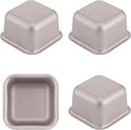 CHEFMADE Mini Brownie Cake Pan Set, 2.4-Inch 4Pcs Non-Stick Square Muffin Pan Blondie Bakeware for Oven and Instant Pot Baking (Champagne Gold)
