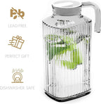 Fridge Pitcher – 60 OZ. Glass Water Fridge Pitcher with Lid By Home Essentials & Beyond Practical and Easy to use Fridge Pitcher Great for Lemonade, Iced Tea, Milk, Cocktails and more Beverages.