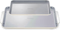 Caraway Non-Stick Ceramic Baking Sheet Duo - Naturally Slick Ceramic Coating - Non-Toxic, PTFE & PFOA Free - 18 x 13" Large & 15 x 10" Medium - Cream