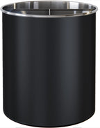 Rotating Extra Large Stainless Steel Utensil Holder Caddy with Sturdy No-Tip Weighted Base, Removable Divider, and Gripped Insert Bottom -Dishwasher Safe Metal Cooking Utensil Holder (Black)