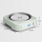 BUYDEEM LP55 5-in-1 Slow Cooker, Compatible with Various Cookwares, Multi-Cooker with Two Temperature Settings, Auto Keep Warm for 2H, Cozy Greenish, Pot Not Included
