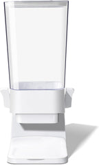 Cereal Dispenser Countertop, 5L Cereal Containers Storage Dispenser for Pantry, Large Dry Food Cereal Dispenser, Not Easy to Crush Cereal, Can Hold Oatmeal, Candy, Snack, Grain, Pet Food (White, 1Pc)