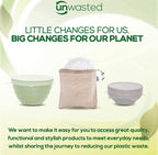 unwasted Reusable Silicone Lids (Large) – Upgrade Your Kitchen Gadgets with Our Silicone Covers for Food Storage – Reusable Silicone Stretch Lids and Food Covers for Containers Up to 9” (Pack of 4)