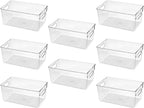 Clear Plastic Storage Bins, Pantry Organizers and Storage Containers Fridge Organizer Bins for Organizing Kitchen Cabinet Organizer Bin Bathroom Freezer Refrigerator Organization