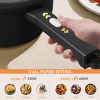 Dezin Electric Cooker, 2L Non-Stick Sauté Pan, Rapid Noodles Cooker, Mini Pot for Ramen with Power Adjustment, Dorm Room Essential