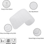 Silicone Dish Drying Mat for Multiple Usage,Easy clean,Eco-friendly,Heat-resistant Silicone Mat for Kitchen Counter or Sink,Refrigerator or Drawer Liner Translucent S 12 inches x 6 inches