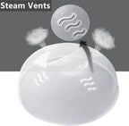 Microwave Cover for Food 2PCS Microwave Splatter Cover Large Microwave Plate Food Cover With Easy Grip Handle Anti-Splatter Lid With Enlarge Steam Vents,11.5 Inch,BPA Free & Dishwasher Safe 2-PCS