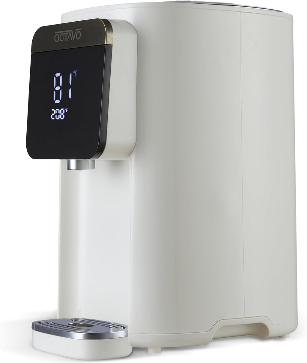 OCTAVO Water Boiler & Warmer 5 Liter, 304 Stainless Steel Water Tank, 700 Watt 6 Adjustable Water Temperature, LCD Touch Control Screen, Child Lock with Water Shortage Indicator