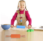 Koogel 9 Inch Mini Rolling Pin, 2 PCS Wooden Handle Rolling Pin for Kids Dough Rollers for Baking Supplies Home Kitchen