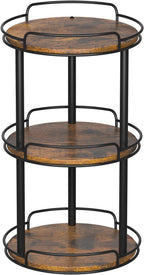 LAMU 10.2'' Wood Lazy Susan Turntable Organizer for Cabinet, 3 Tier Lazy Susan Spice Rack Organizer for Kitchen, Table Top, Countertop, Pantry, Bathroom