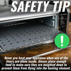 INFRAOVENS Reusable Mats Compatible with Ninja Foodi SP101 SP201 SP301 SP351, Toaster Oven Liners, Accessories for Countertop Convection Oven, Air Fryer Oven with Heat Resistant Non-Stick Liner