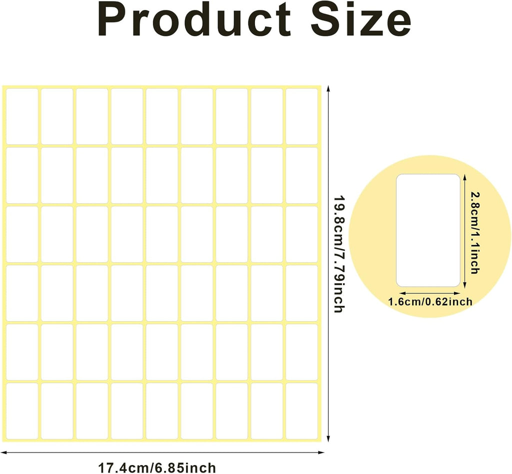 1620 Pcs File Folder Labels 0.6 x 1 Inch Blank Name Labels White Labels Stickers Writable Food Labels for Jars Boxes Envelopes School Office Kitchen
