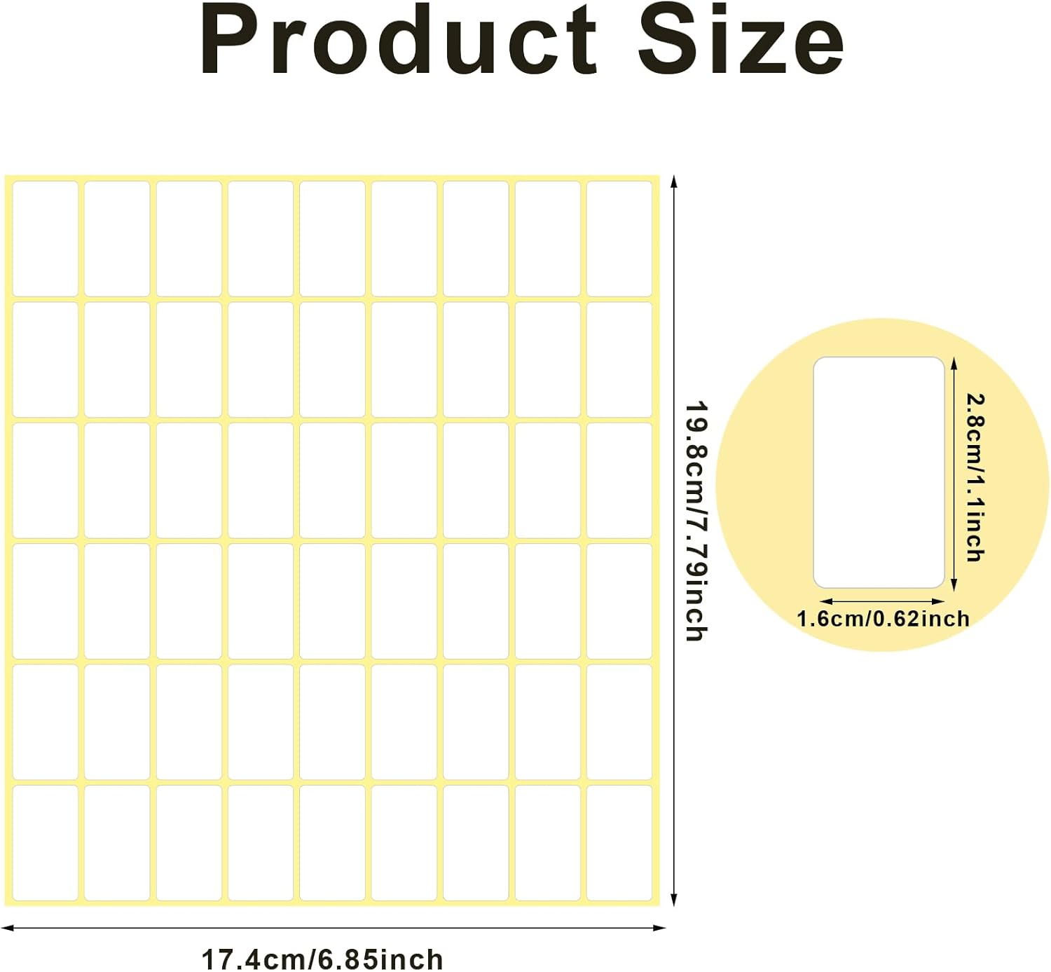 1620 Pcs File Folder Labels 0.6 x 1 Inch Blank Name Labels White Labels Stickers Writable Food Labels for Jars Boxes Envelopes School Office Kitchen