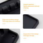 Kitchen Silicone Utensil Rest - BPA-Free Heat-Resistant Spoon Rest for Stove Top - Spoon Rest for Kitchen Counter Grill Utensil Holder-Black 2 Pcs