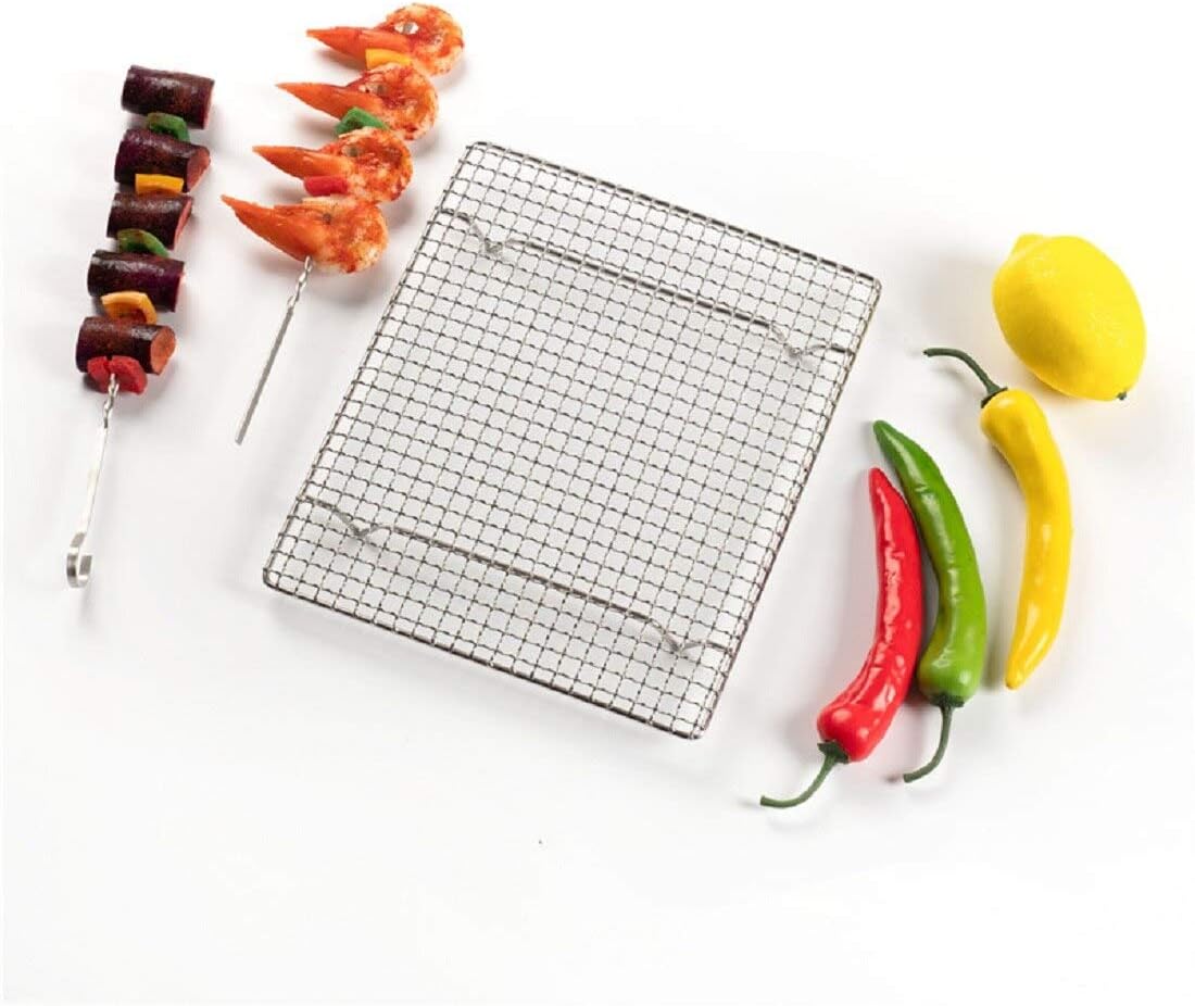 304 Stainless Steel Cooling Rack Versatile Baking Rack Heat Resistant Rust Proof Sturdy Grate 19.7"*11.8"