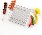 304 Stainless Steel Cooling Rack Versatile Baking Rack Heat Resistant Rust Proof Sturdy Grate 9"*4.9"