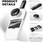 ZHANG XIAO QUAN SINCE 1628 3-in-1 Multi Handheld Mandoline Slicer Stainless Steel Blade, Comfort Grip, Safety Features, Easy to Clean, Ideal for Speedy Slicing of Fruits and Vegetables