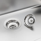 KONE Sink Drain Assembly, Kitchen Sink Drain Strainer Kit with Removable Strainer Basket Stopper, Universal fit USA Home/Commercial 3-1/2 Inch Standard Sink Drain Hole (Polish)