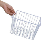 Freezer Baskets Storage Organizer, Refrigerator Metal Wire Basket bins, Household Bins with Built-in Handles for Kitchen Cabinets, Freezer, Pantry, Closets, Bathrooms, 4 Packs